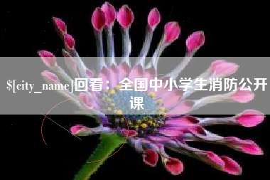 山东回看：全国中小学生消防公开课