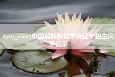 山东中国消防救援学院辽宁招生简章公示