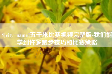 山东五千米比赛视频完整版-我们能学到许多跑步技巧和比赛策略