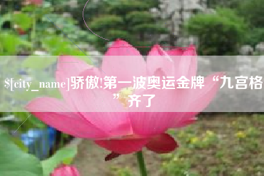 山东骄傲!第一波奥运金牌“九宫格”齐了