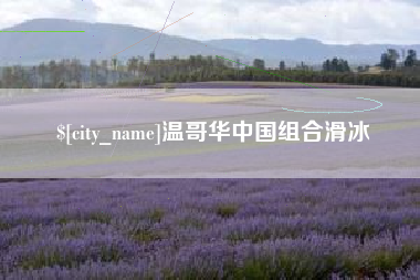山东温哥华中国组合滑冰