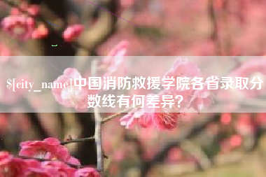 山东中国消防救援学院各省录取分数线有何差异？