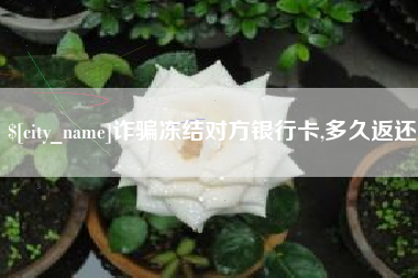 山东诈骗冻结对方银行卡,多久返还