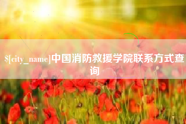山东中国消防救援学院联系方式查询