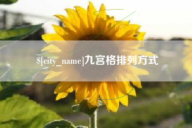 山东九宫格排列方式