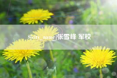 山东张雪峰 军校