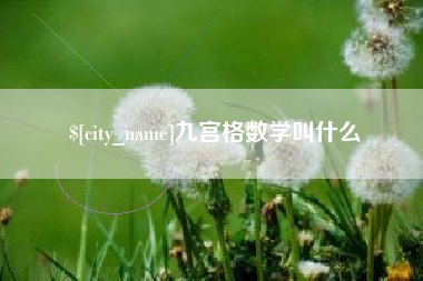 山东九宫格数学叫什么