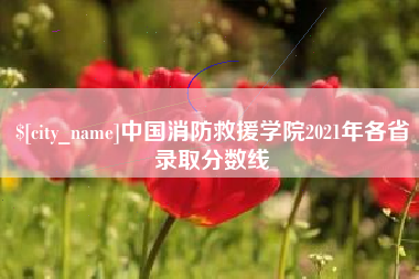 山东中国消防救援学院2021年各省录取分数线