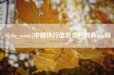 山东中国执行信息公开网有app吗