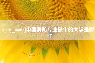 山东中国消防专业最牛的大学是哪一个