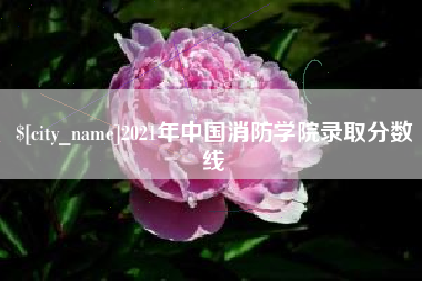 山东2021年中国消防学院录取分数线