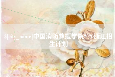 山东中国消防救援学院2020浙江招生计划