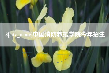 山东中国消防救援学院今年招生