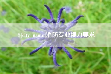 山东消防专业视力要求