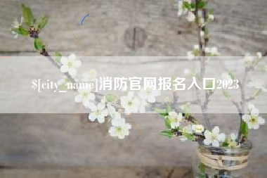 山东消防官网报名入口2023