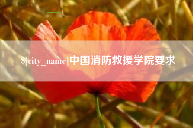 山东中国消防救援学院要求
