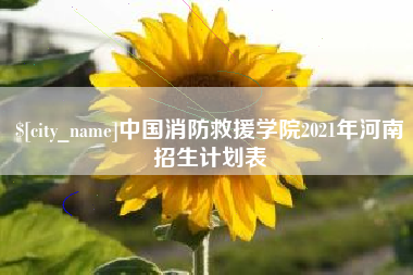 山东中国消防救援学院2021年河南招生计划表