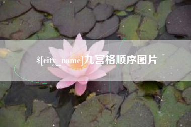 山东九宫格顺序图片