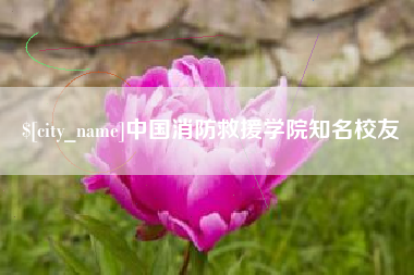 山东中国消防救援学院知名校友