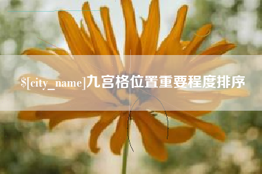 山东九宫格位置重要程度排序