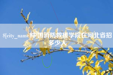 山东中国消防救援学院在河北省招多少人