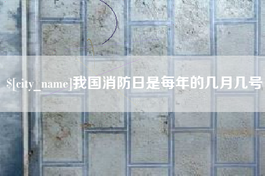 山东我国消防日是每年的几月几号