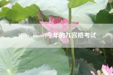 山东今年的九宫格考试